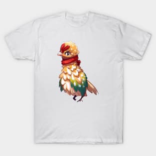 Cute Pheasant Drawing T-Shirt